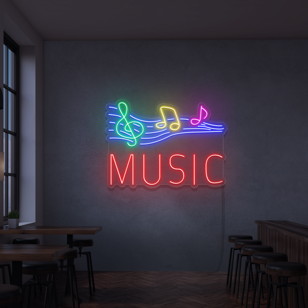Enseigne néon Music