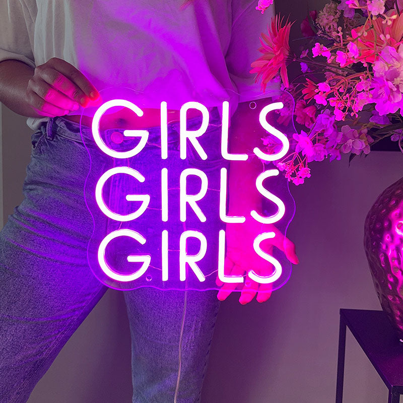 Enseigne néon Girls Girls Girls
