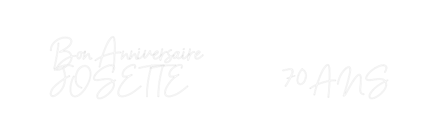 Néon personnalisé: Bon Anniversa...