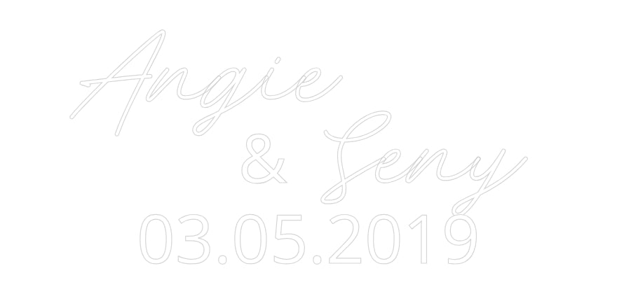 Néon personnalisé: Angie
...