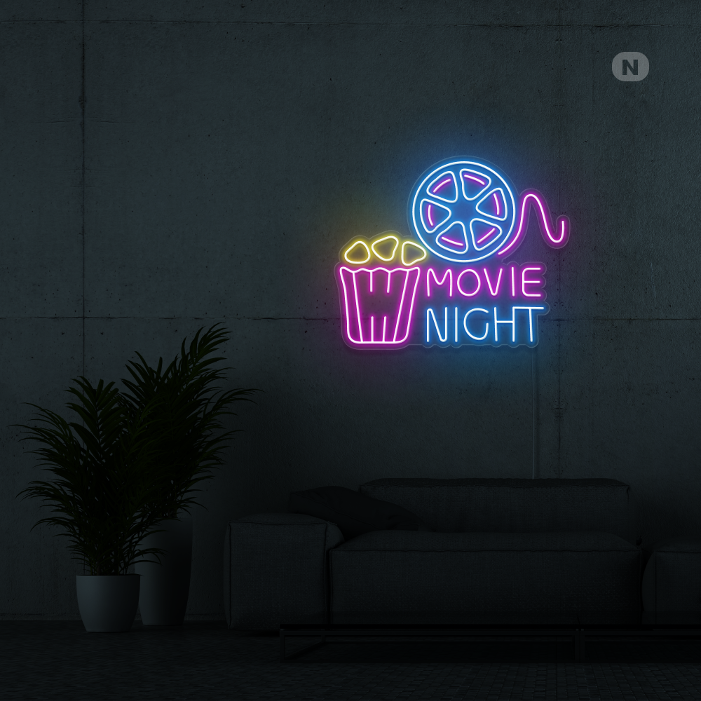 Enseigne Néon Movie Night