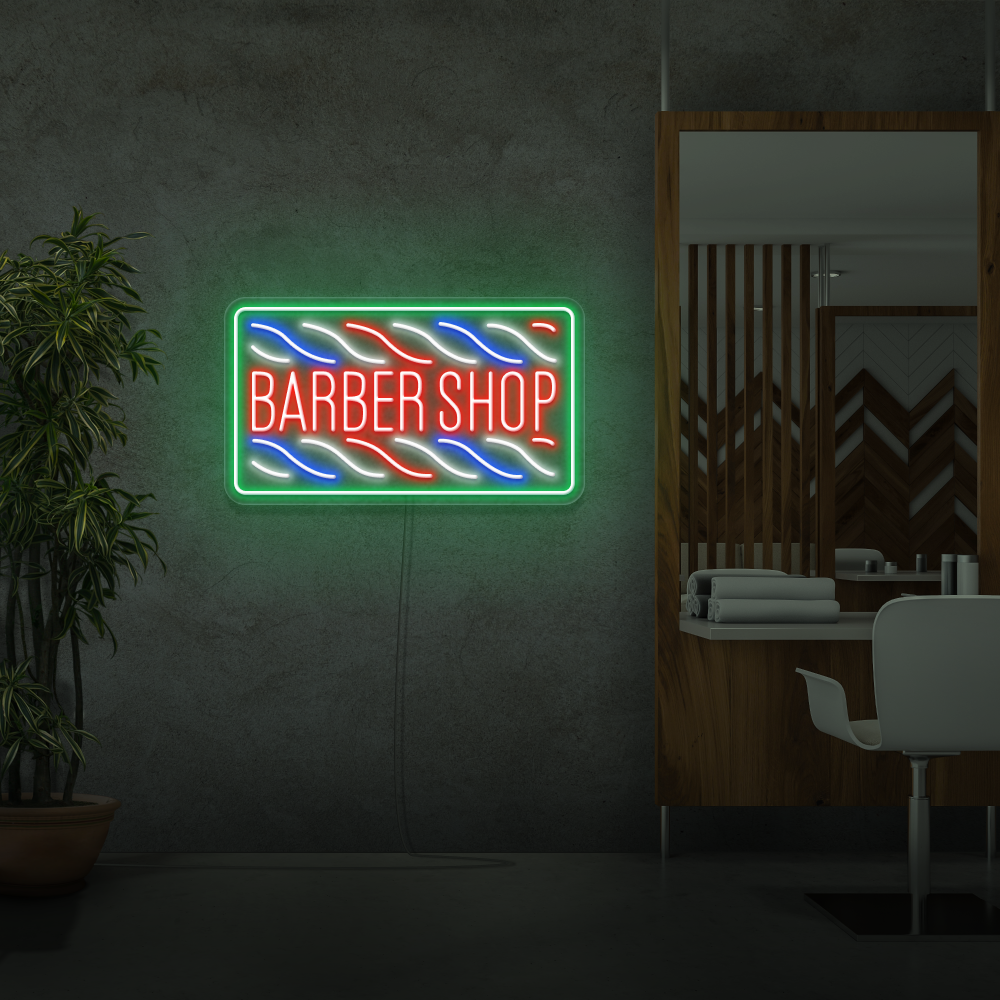 Enseigne néon Barber Shop