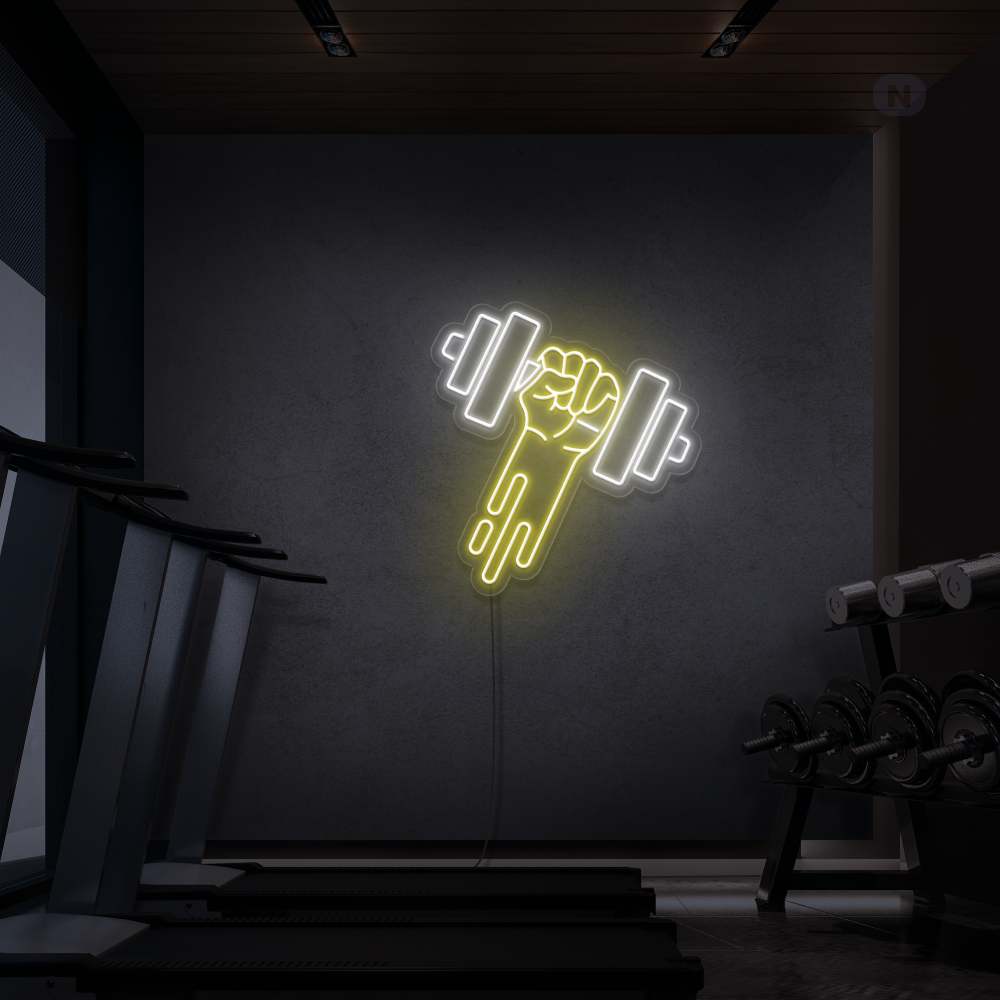 Enseigne Néon Gym Dumbbell