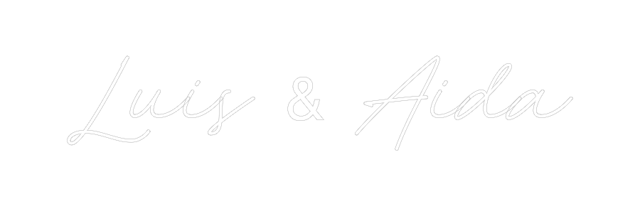 Néon personnalisé:
Luis & Aida