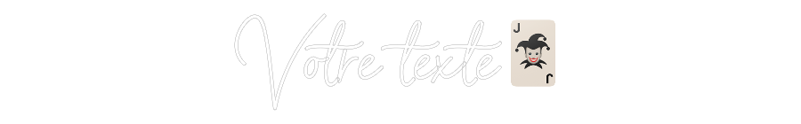 Néon personnalisé: Votre texte🃏