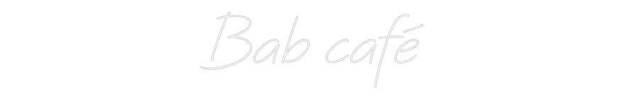 Néon personnalisé: Bab café