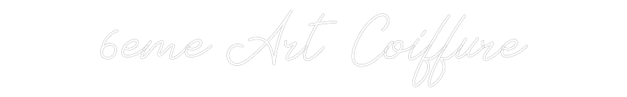 Néon personnalisé: 6eme Art Coif...