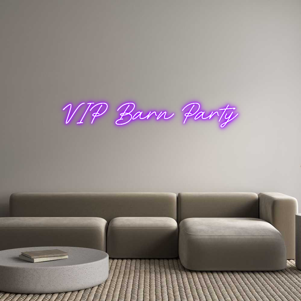Néon personnalisé: VIP Barn Part...