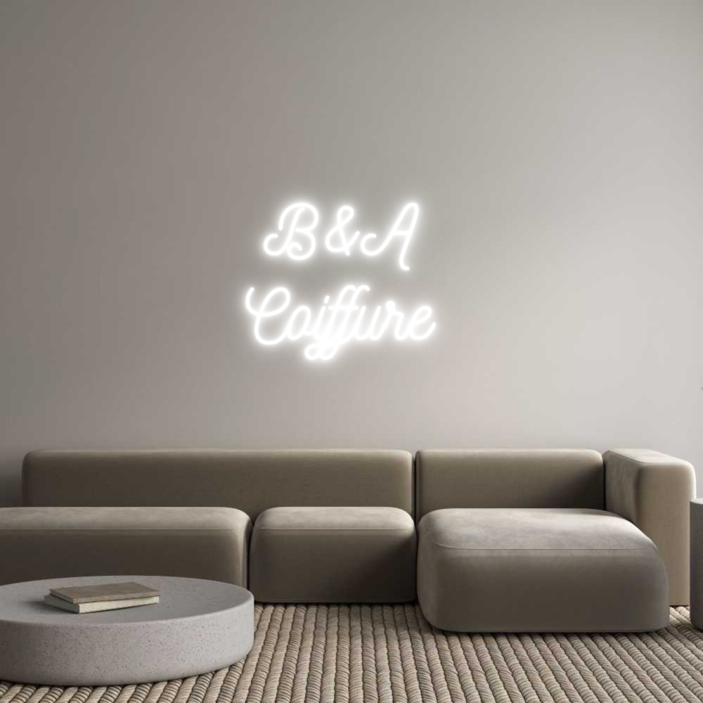 Néon personnalisé: B&A
Coiffure