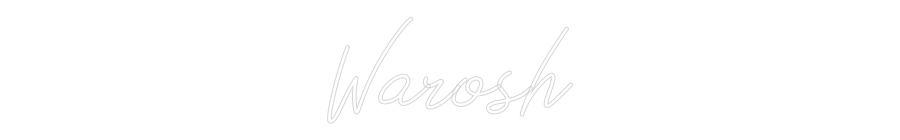 Néon personnalisé: Warosh