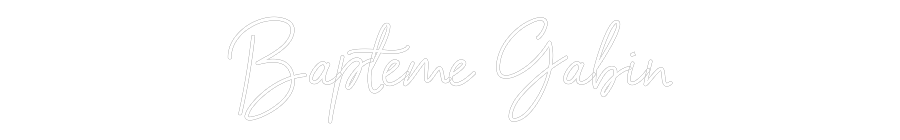 Néon personnalisé: Baptême Gabin