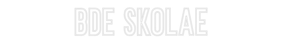 Néon personnalisé: BDE SKOLAE