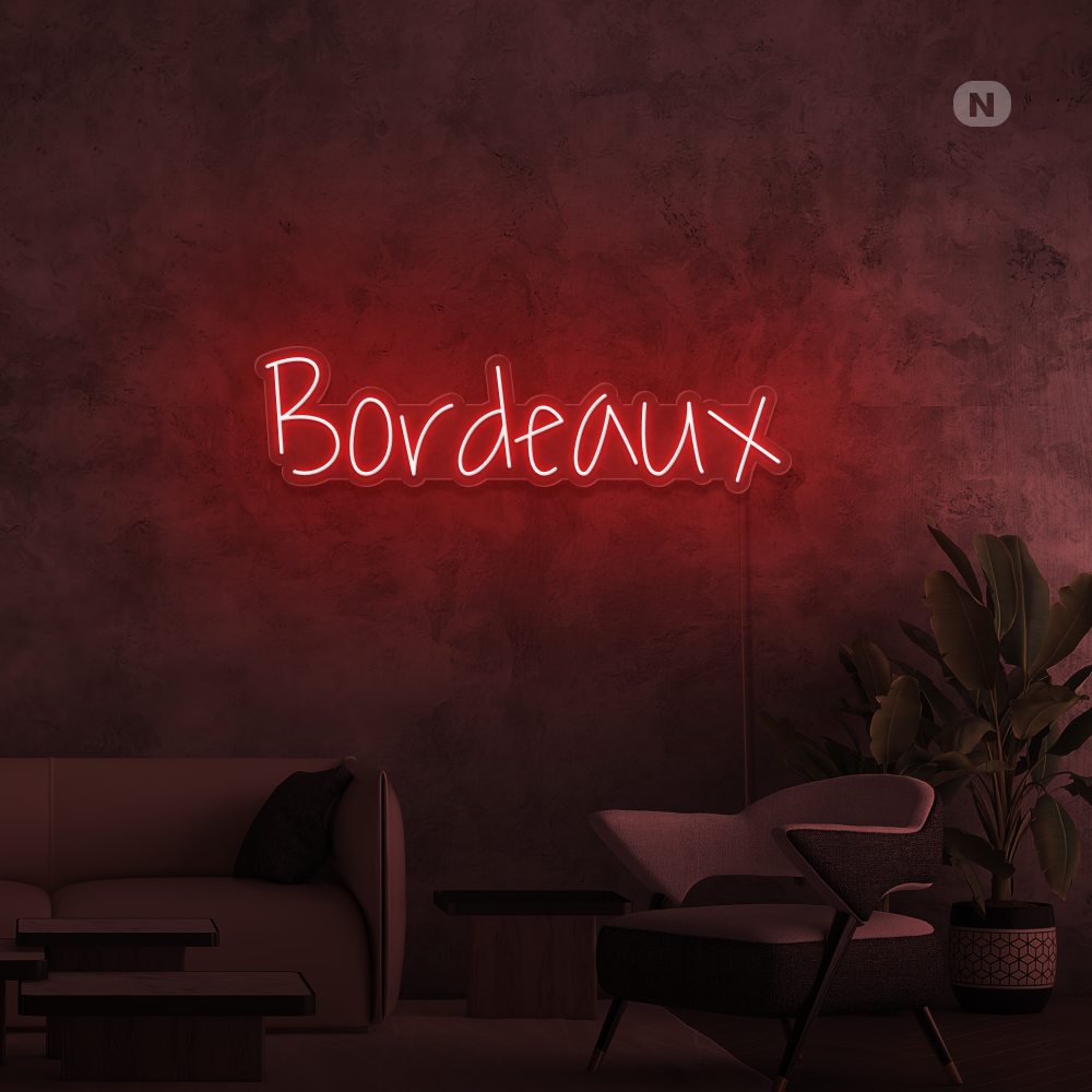 Éclairage au néon Bordeaux