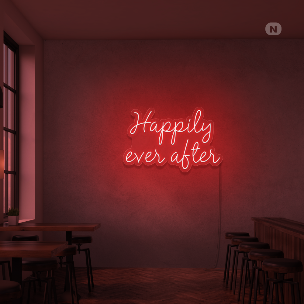 Enseigne Néon Happily ever after