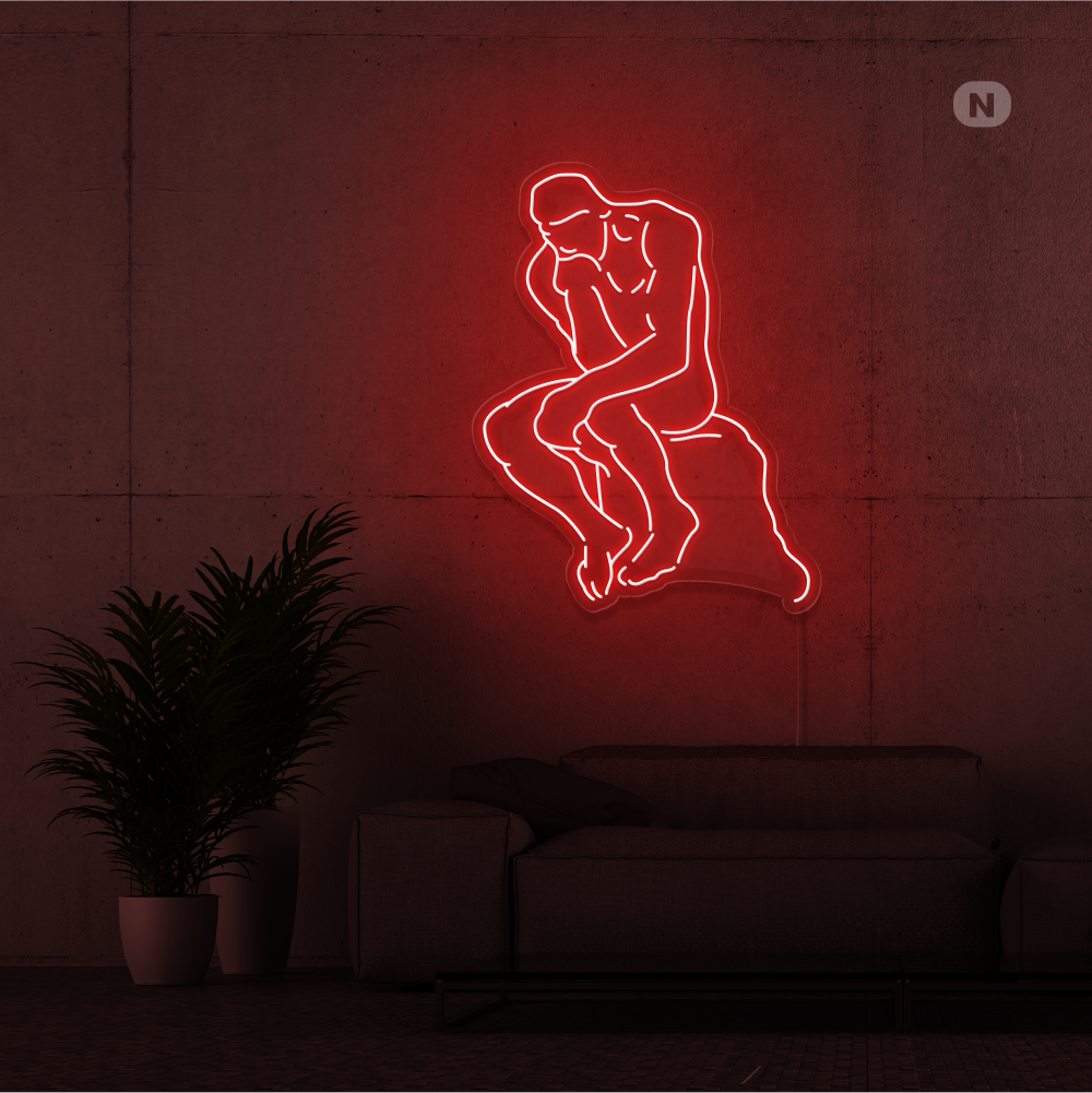 Enseigne Néon Le penseur