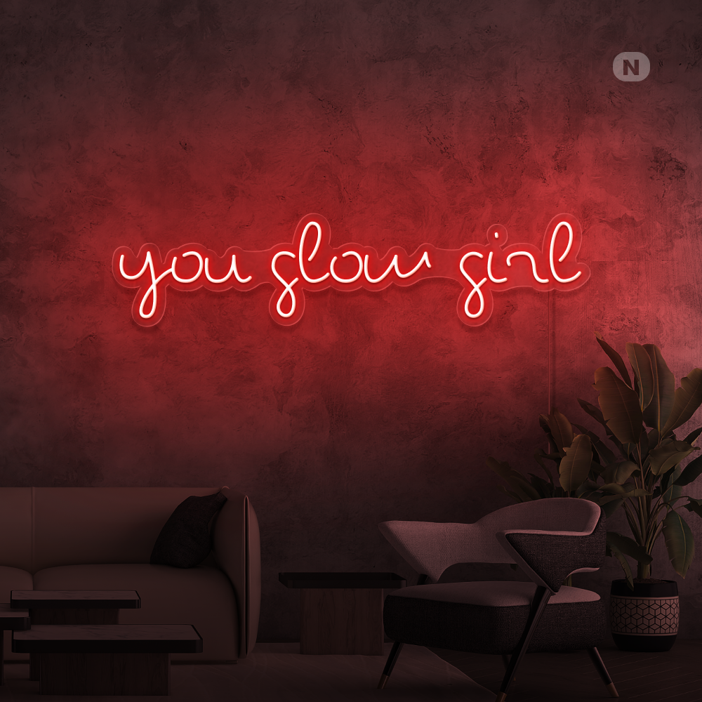 Enseigne néon You Glow Girl