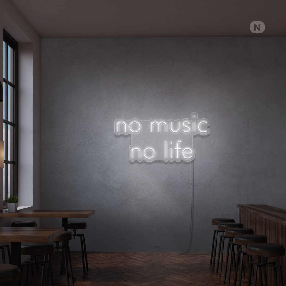 Enseigne Néon No Music No Life