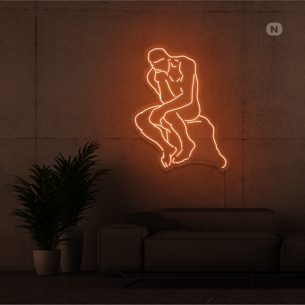 Enseigne Néon Le penseur