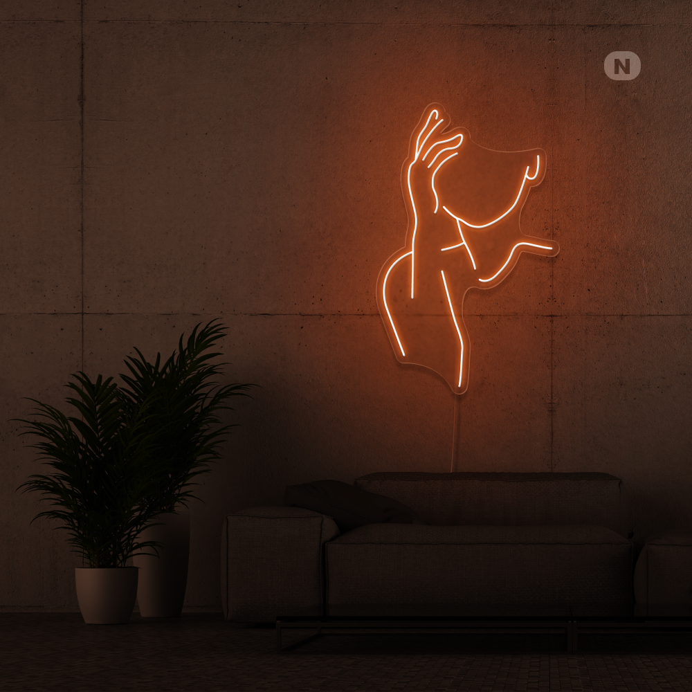 Enseigne néon Visage séduisant