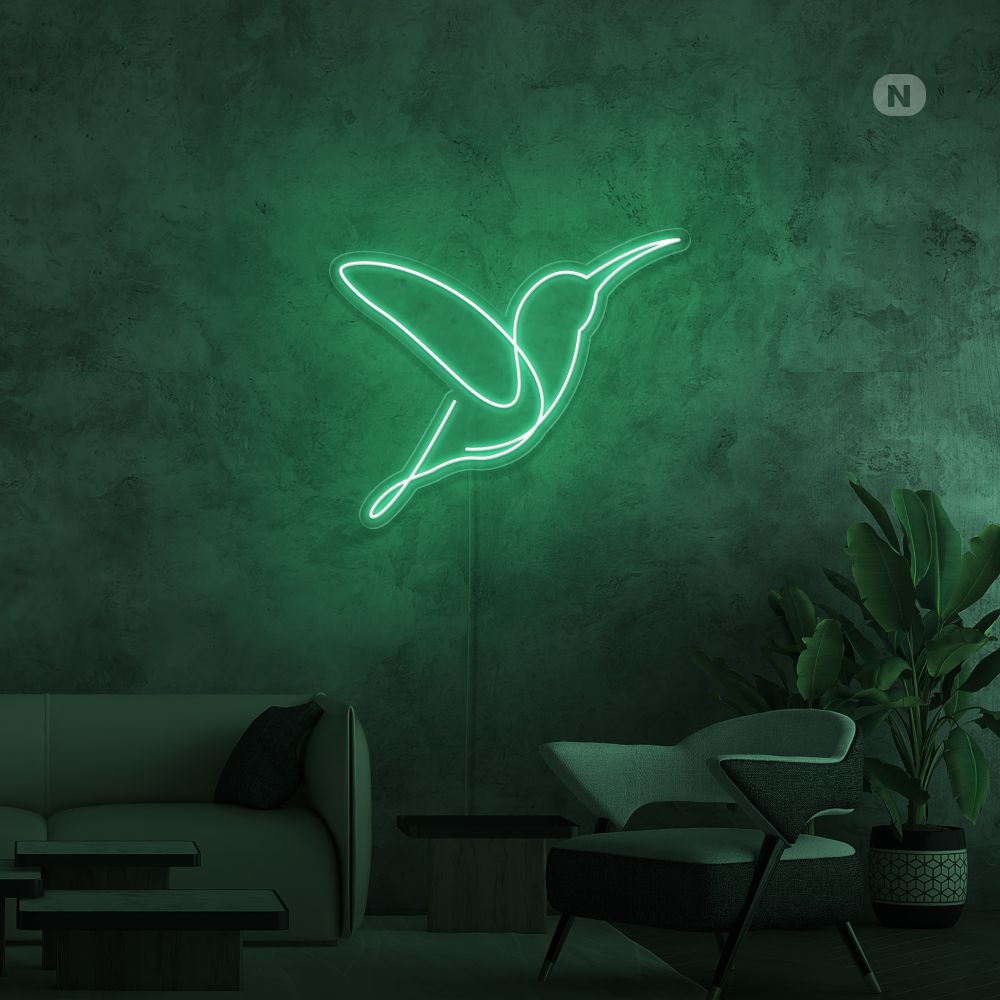 Enseigne néon Oiseau artistique