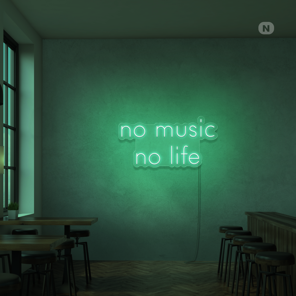 Enseigne Néon No Music No Life