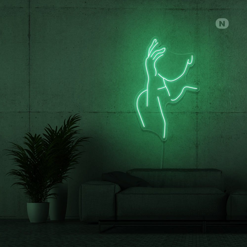 Enseigne néon Visage séduisant