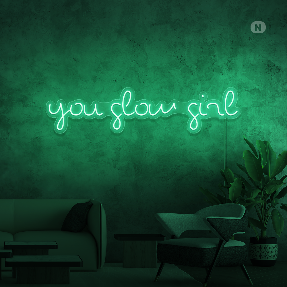Enseigne néon You Glow Girl