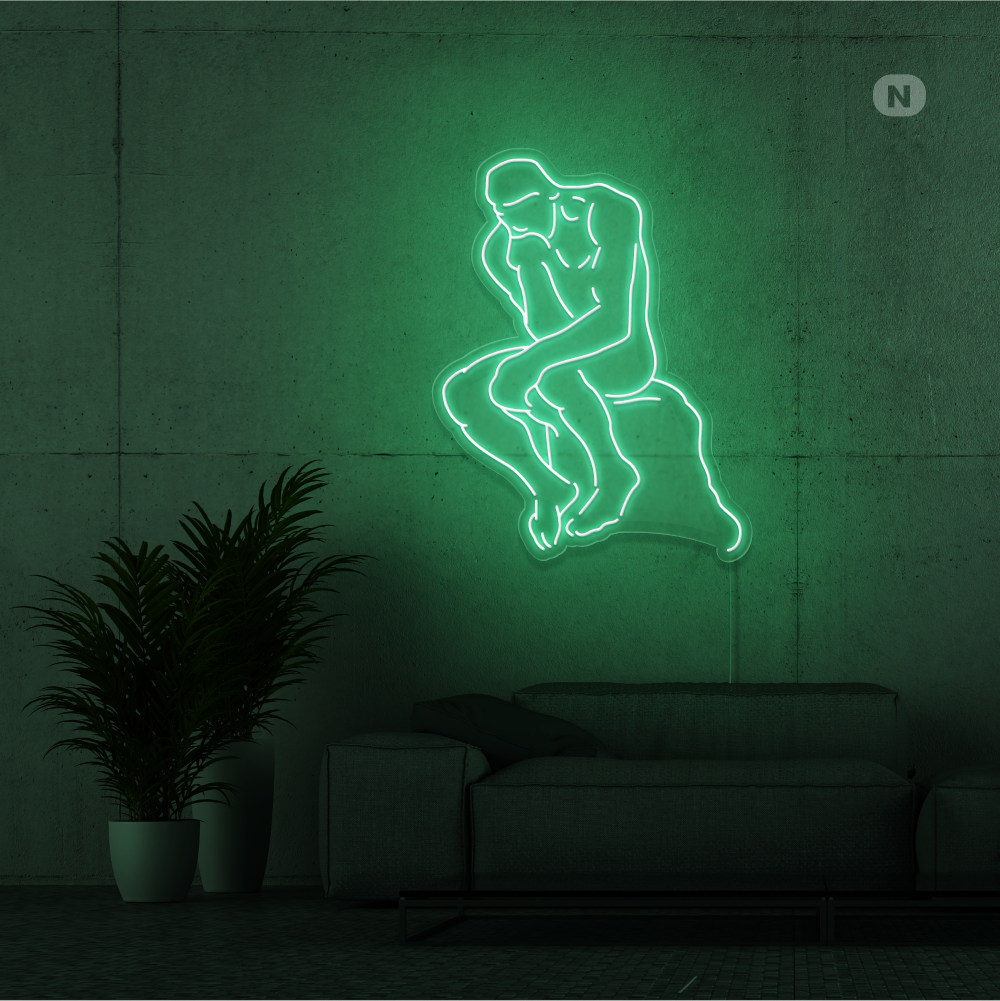 Enseigne Néon Le penseur