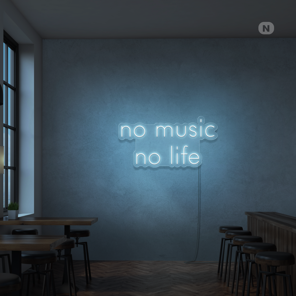 Enseigne Néon No Music No Life
