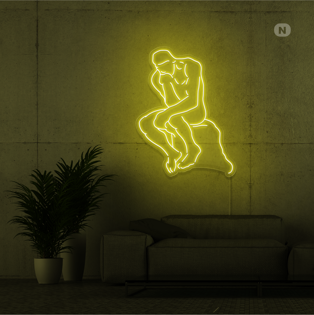 Enseigne Néon Le penseur