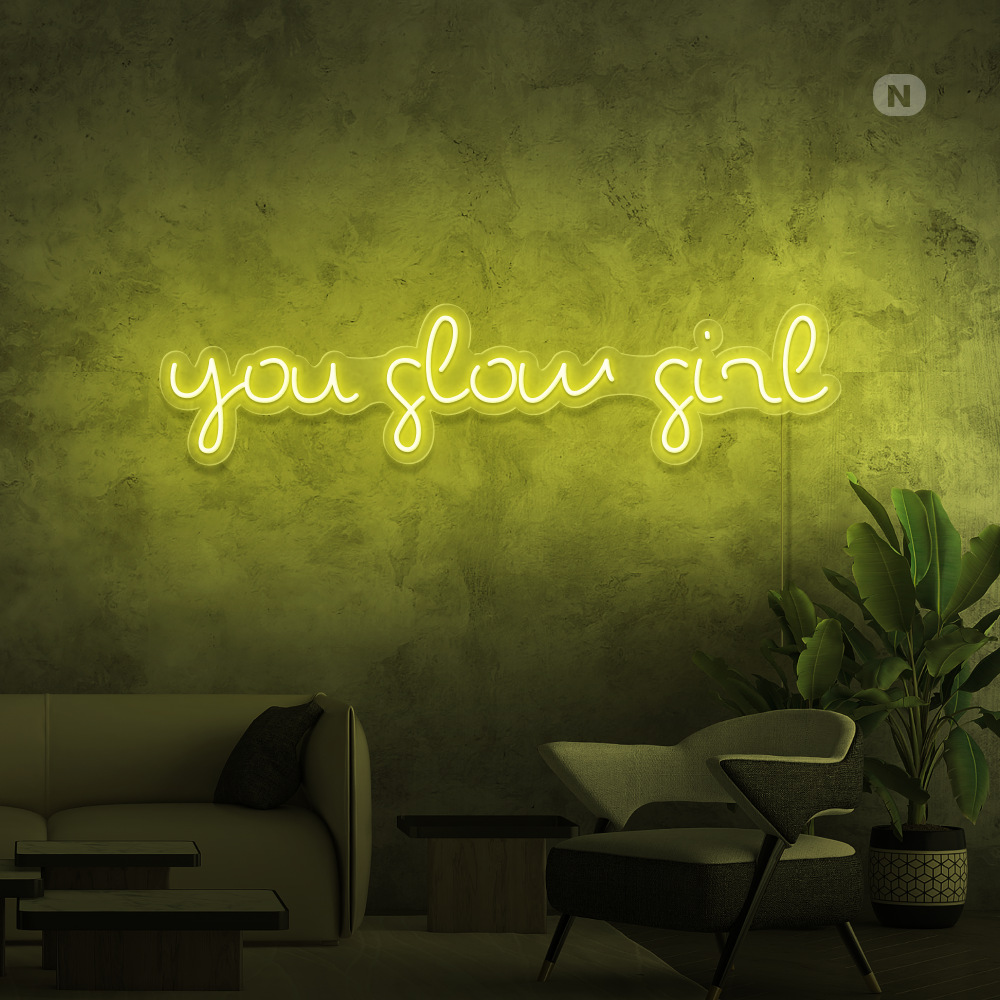 Enseigne néon You Glow Girl