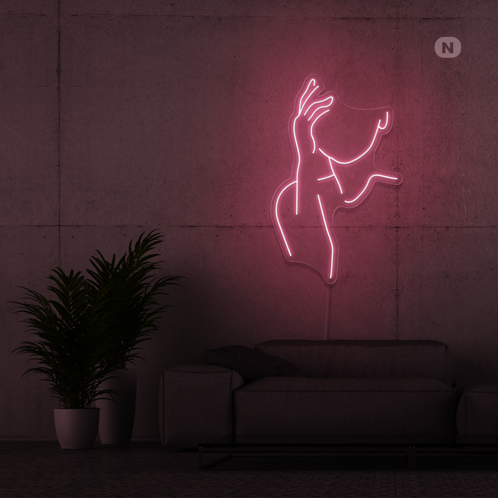 Enseigne néon Visage séduisant