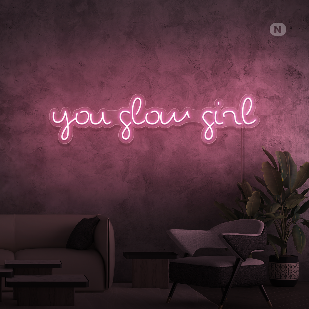 Enseigne néon You Glow Girl
