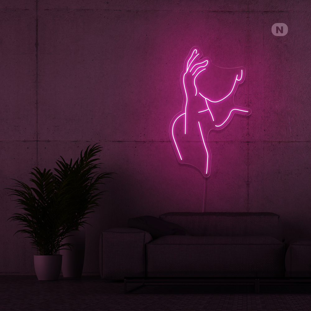 Enseigne néon Visage séduisant