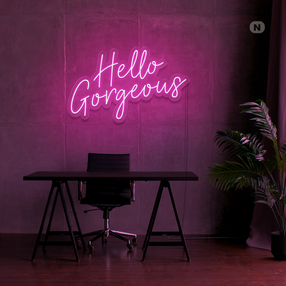 Enseigne néon Hello Gorgeous