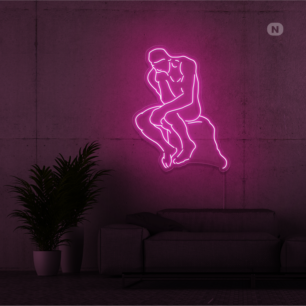 Enseigne Néon Le penseur
