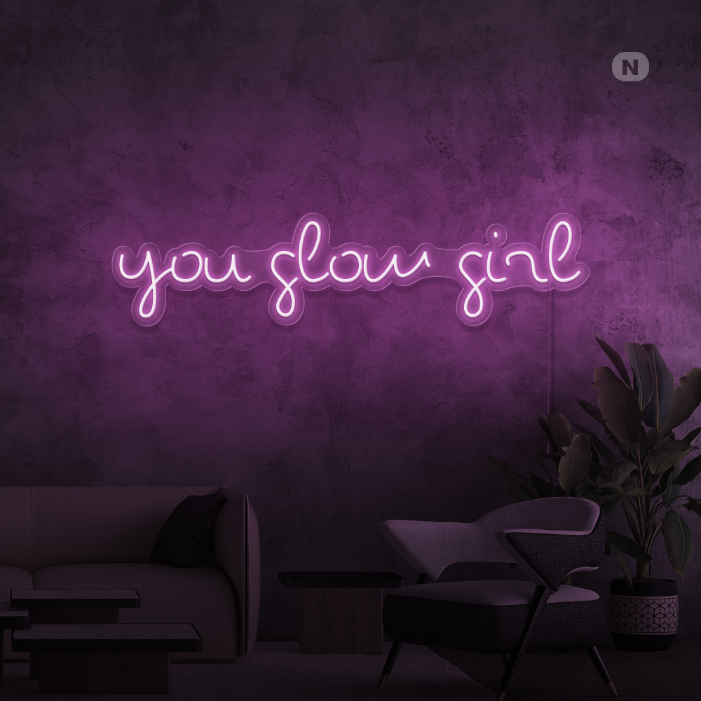 Enseigne néon You Glow Girl