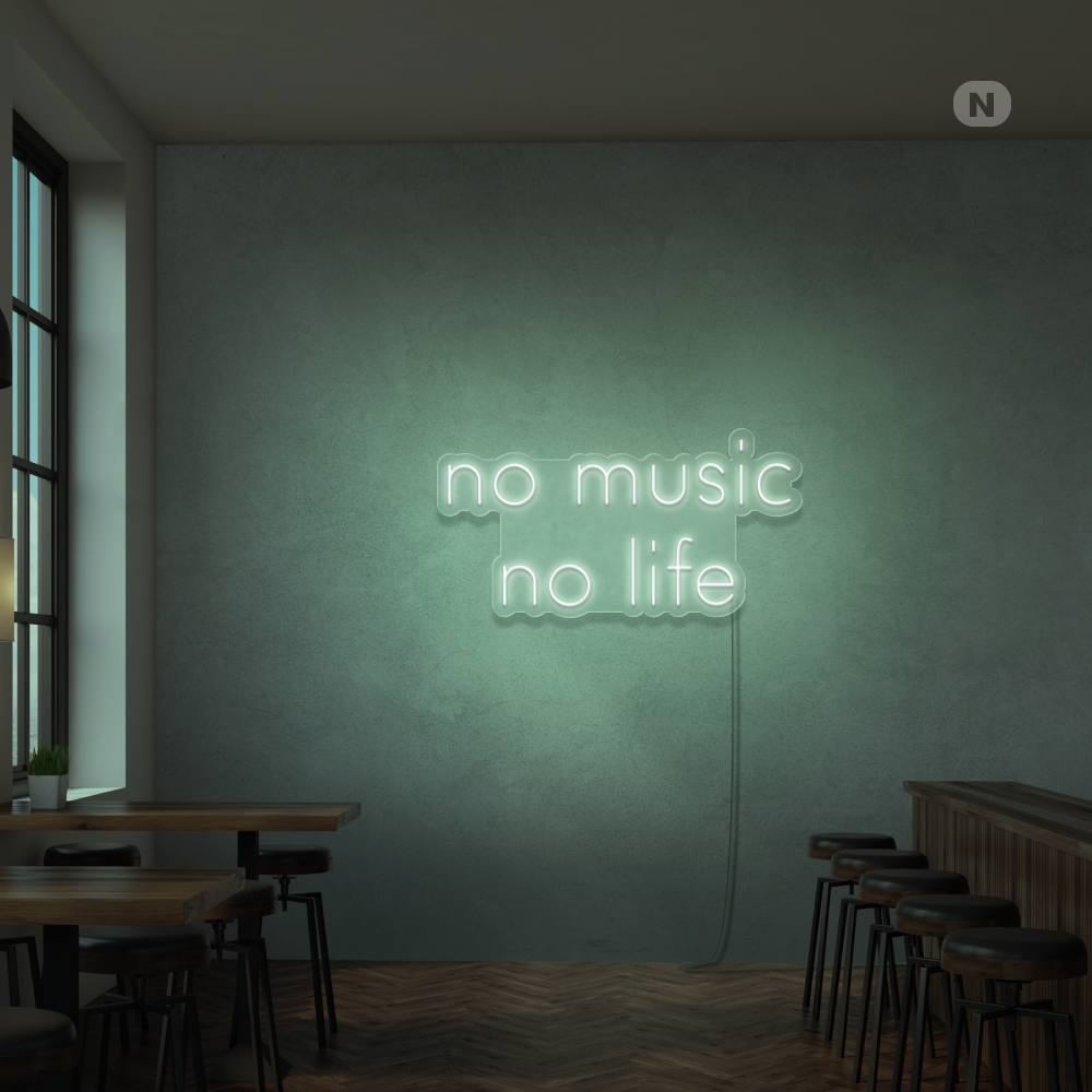 Enseigne Néon No Music No Life