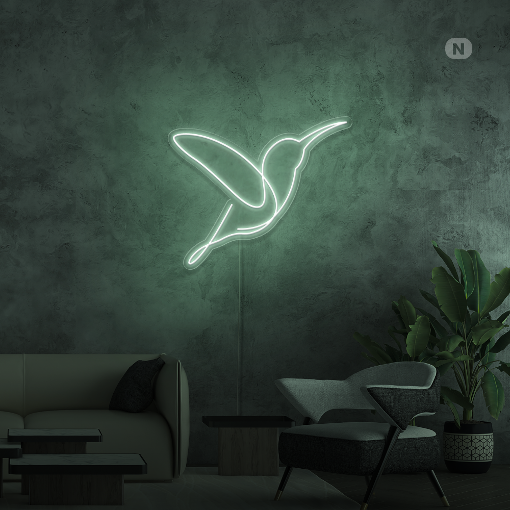 Enseigne néon Oiseau artistique