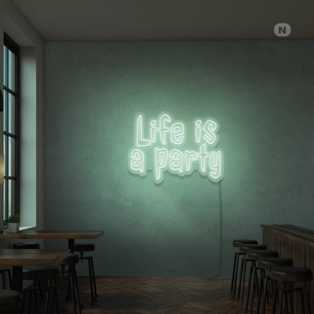 Enseigne Néon Life is a Party