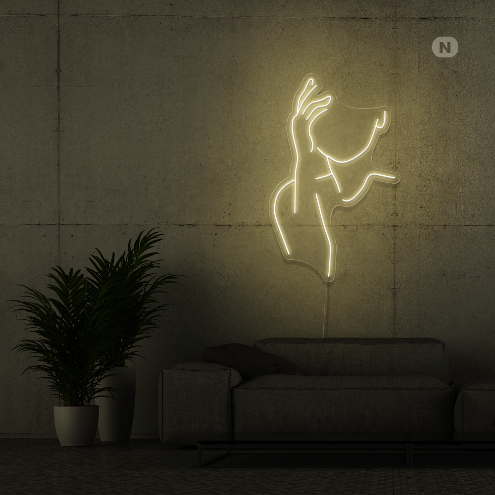 Enseigne néon Visage séduisant