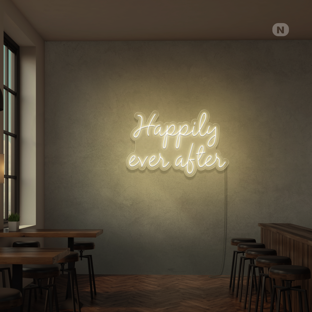 Enseigne Néon Happily ever after