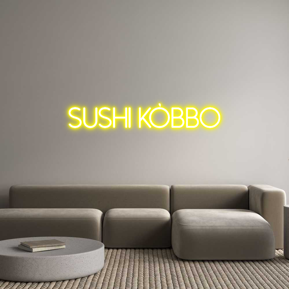 Néon personnalisé: sushi kòbbo