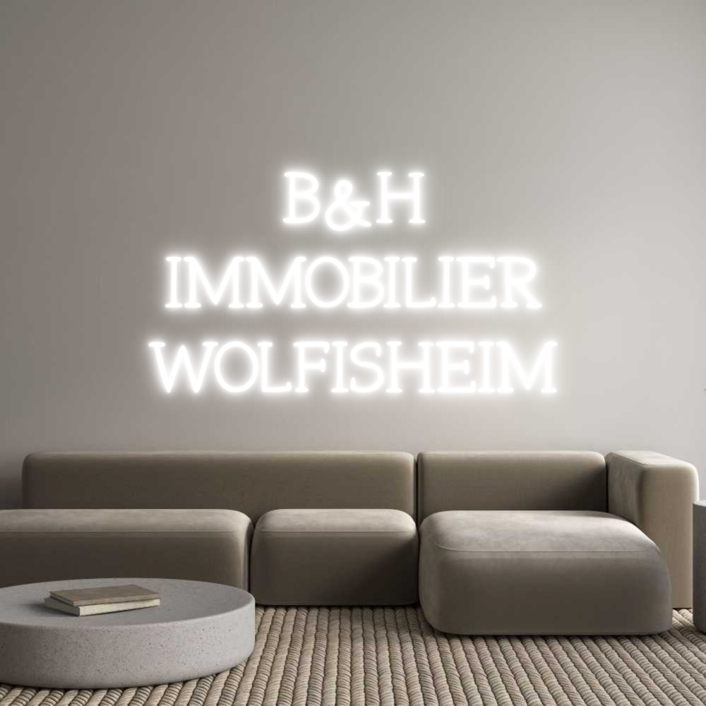 Néon personnalisé: B&H
IMMOBILI...