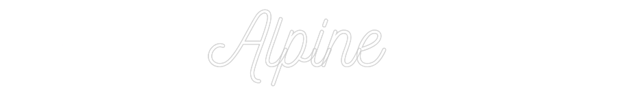 Néon personnalisé: Alpine