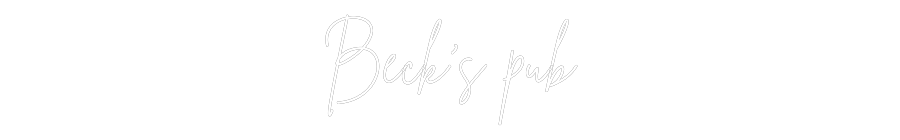 Néon personnalisé: Beck’s pub