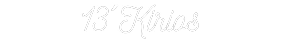 Néon personnalisé: 13´Kirios