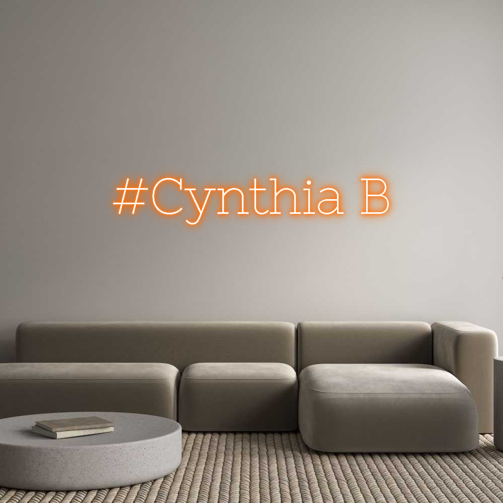 Néon personnalisé: #Cynthia B