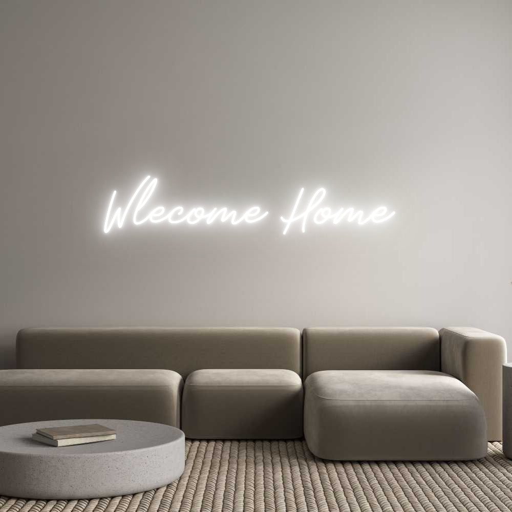 Néon personnalisé: Wlecome Home