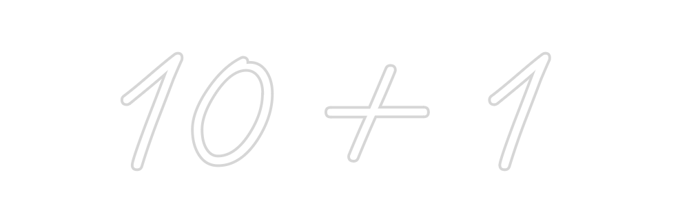 Néon personnalisé: 10 + 1